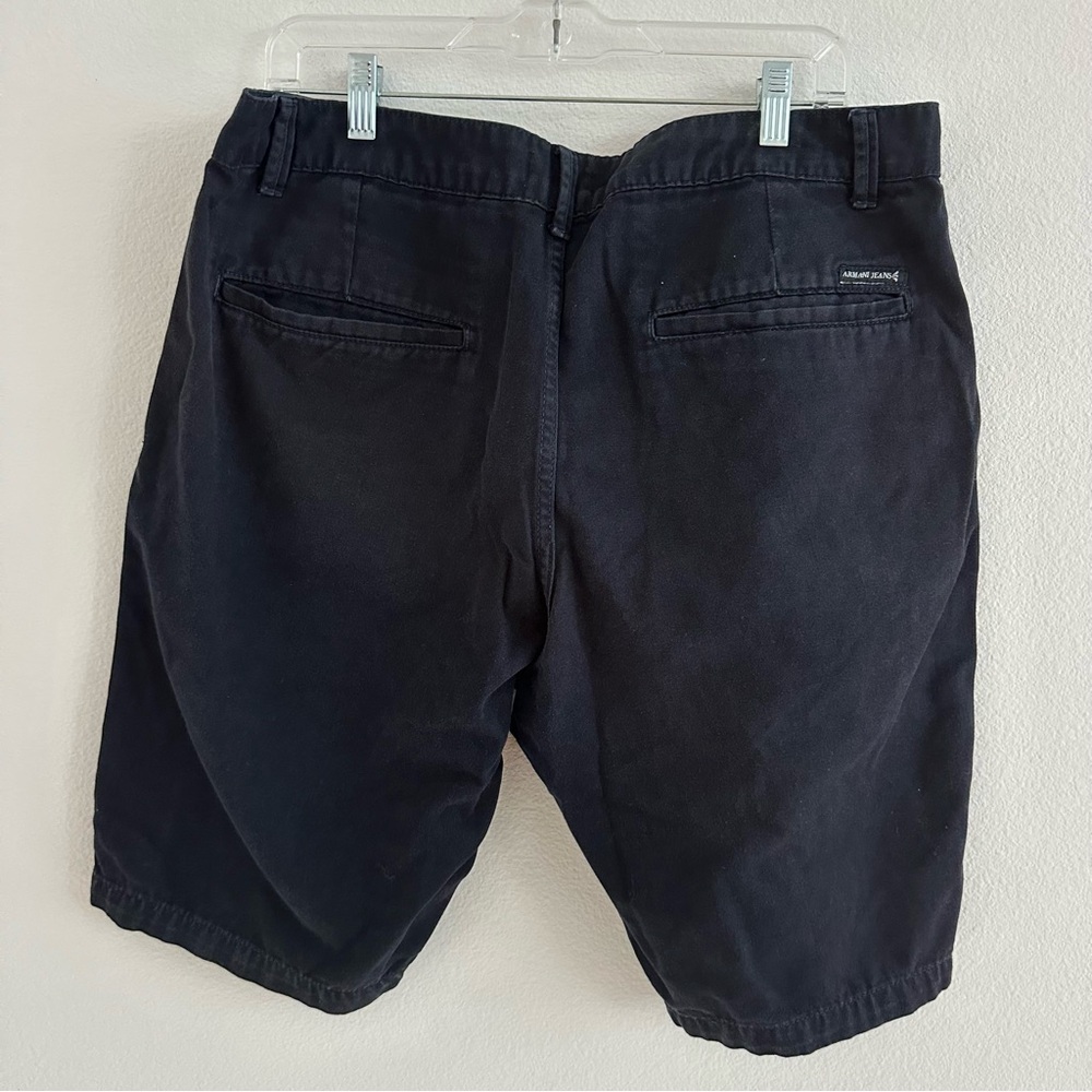 Armani Jeans Faded Black Flat Front Shorts Size: 36 - Picture 9 of 9